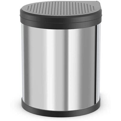 Hailo - Compact 15L Waste Bin with Lid-Lift System - Silver Hailo - Compact 15L Waste Bin with Lid-Lift System - Silver