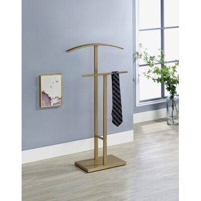 Kings Brand Furniture - Dossi Metal Suit Valet Stand, Clothes Rack, Clothing Organizer, Jacket Hanger, Tie Hanger - Gold Kings Brand Furniture - Dossi Metal Suit Valet Stand, Clothes Rack, Clothing Organizer, Jacket Hanger, Tie Hanger - Gold