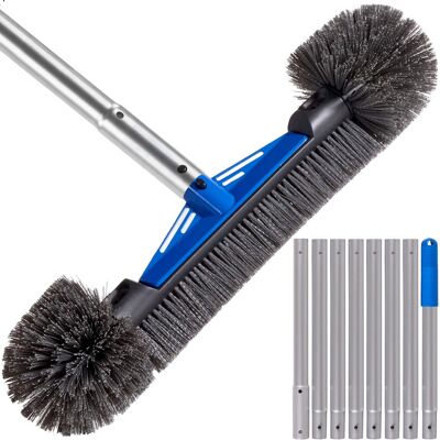 Best Choice Products - 20" Pool Brush with 9 ft Aluminum Pole Heavy-Duty Swimming Pool Wall & Floor Cleaning Set - Blue Best Choice Products - 20" Pool Brush with 9 ft Aluminum Pole Heavy-Duty Swimming Pool Wall & Floor Cleaning Set - Blue