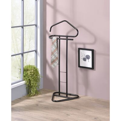 Kings Brand Furniture - Kalblins Metal Clothing Wardrobe Suit Valet Rack Stand - Black Kings Brand Furniture - Kalblins Metal Clothing Wardrobe Suit Valet Rack Stand - Black