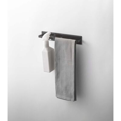 Yamazaki Home - Magnetic Kitchen Towel Hanger - Steel - Black Yamazaki Home - Magnetic Kitchen Towel Hanger - Steel - Black