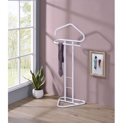 Kings Brand Furniture - Kalblins Metal Clothing Wardrobe Suit Valet Rack Stand - White Kings Brand Furniture - Kalblins Metal Clothing Wardrobe Suit Valet Rack Stand - White