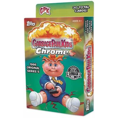 Topps - Garbage Pail Kids Series 5 Chrome Hanger Box 20 Cards - Green Topps - Garbage Pail Kids Series 5 Chrome Hanger Box 20 Cards - Green