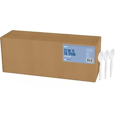 Perk - Polystyrene Spoon, Medium-Weight, 1000/Pack - White Perk - Polystyrene Spoon, Medium-Weight, 1000/Pack - White