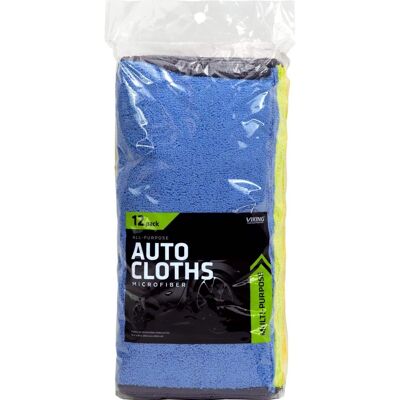 Viking - 16 in. L X 12 in. W Microfiber Auto Cleaning Cloth 12 pk Viking - 16 in. L X 12 in. W Microfiber Auto Cleaning Cloth 12 pk