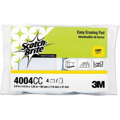 Scotch-Brite - PROFESSIONAL Easy Erasing Pad 4004, 2.8 x 4.5 x 1.2, Blue/White, 12/Carton Scotch-Brite - PROFESSIONAL Easy Erasing Pad 4004, 2.8 x 4.5 x 1.2, Blue/White, 12/Carton