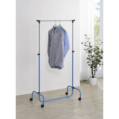 Kings Brand Furniture - Standard Rod Clothing Garment Rack, Rolling Clothes Organizer on Wheels for Hanging Clothes - Blue Kings Brand Furniture - Standard Rod Clothing Garment Rack, Rolling Clothes Organizer on Wheels for Hanging Clothes - Blue
