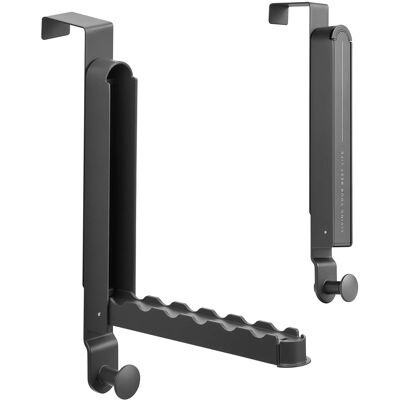 Sorbus - Over Door Hanger, Foldable, Heavy-Duty, Space Saving Organizer Drying Rack (6 Anti-Slip Hooks Extended Towel Rod) - Dark Gray Sorbus - Over Door Hanger, Foldable, Heavy-Duty, Space Saving Organizer Drying Rack (6 Anti-Slip Hooks Extended Towel Rod) - Dark Gray