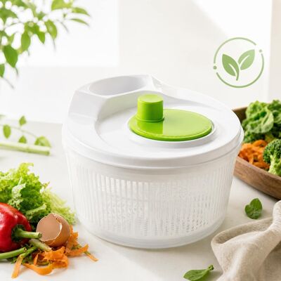Malletson - 3.8L Salad Vegetable Washer Spinner Compost Prep Spinner - Wash, Drain & Dry Organic Waste Efficiently Malletson - 3.8L Salad Vegetable Washer Spinner Compost Prep Spinner - Wash, Drain & Dry Organic Waste Efficiently