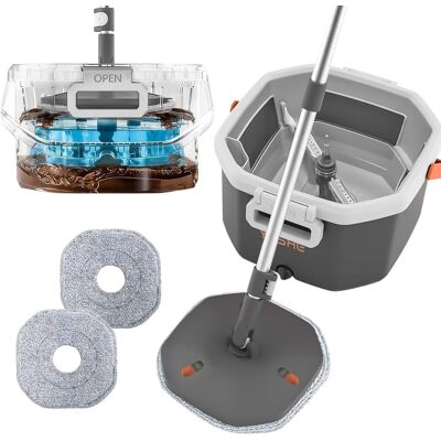 YASHE - Spin Mop and Bucket Set with Removable Inner Clean Water Bucket, Dual Water Separation System YASHE - Spin Mop and Bucket Set with Removable Inner Clean Water Bucket, Dual Water Separation System
