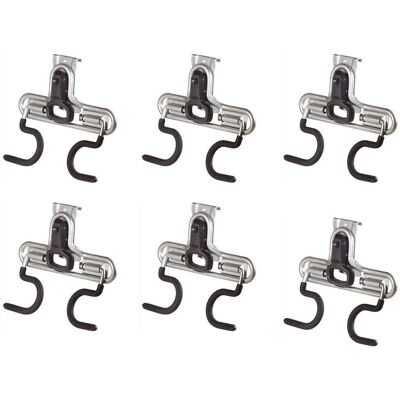 RubberMaid - FastTrack Wall S Hook 2 Handle Tool Storage Organizer Rack (6 Pack) - Gray/Black RubberMaid - FastTrack Wall S Hook 2 Handle Tool Storage Organizer Rack (6 Pack) - Gray/Black