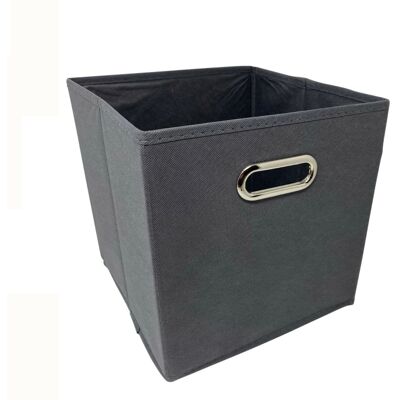 Kitcheniva - Fabric Storage Cube Bins Organizer Basket Containers Bins Metal Handle 10 Inch 6 Pack Dark Gray Kitcheniva - Fabric Storage Cube Bins Organizer Basket Containers Bins Metal Handle 10 Inch 6 Pack Dark Gray