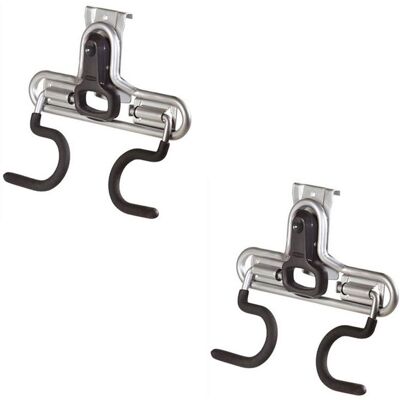 RubberMaid - FastTrack Wall S Hook 2 Handle Tool Storage Organizer Rack (2 Pack) - Gray RubberMaid - FastTrack Wall S Hook 2 Handle Tool Storage Organizer Rack (2 Pack) - Gray