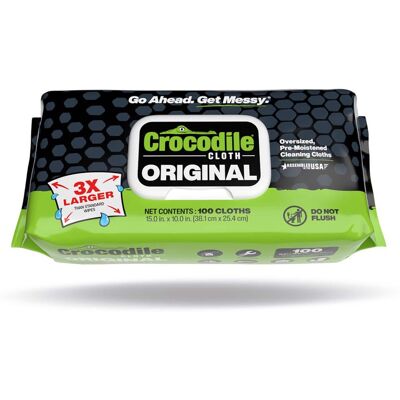 Crocodile Cloth - Original Fiber Blend Cleaning Wipes 15 in. W X 10 in. L 100 pk Pack of 6 Crocodile Cloth - Original Fiber Blend Cleaning Wipes 15 in. W X 10 in. L 100 pk Pack of 6