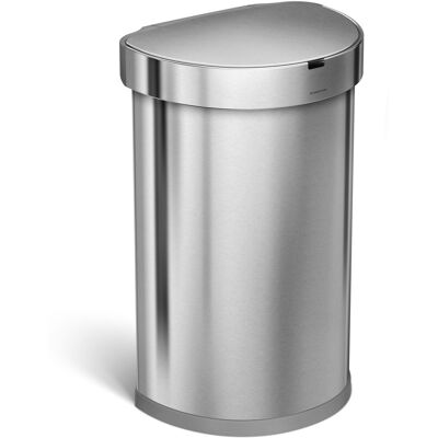 simplehuman - 45L semi-round sensor can, stainless steel - Brushed simplehuman - 45L semi-round sensor can, stainless steel - Brushed