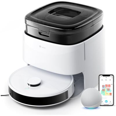 Lefant - M3 sweeping robot|12000Pa suction|Dual-rotating mop|Automatic cleaning and drying|Self-hydrationAPP/voice control - White Lefant - M3 sweeping robot|12000Pa suction|Dual-rotating mop|Automatic cleaning and drying|Self-hydrationAPP/voice control - White