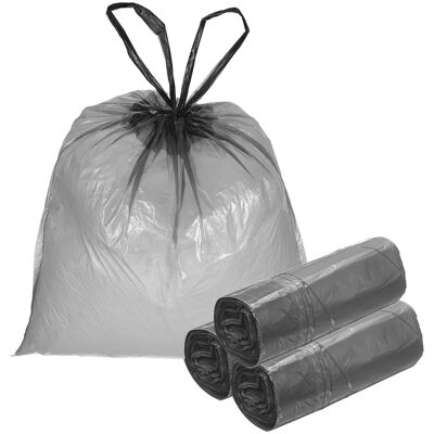 Unique Bargains - 80pcs Trash Bags with Drawstring, 5.2 Gallon 20" Unscented Bathroom Bin Liners for Home Office Kitchen - Silver Unique Bargains - 80pcs Trash Bags with Drawstring, 5.2 Gallon 20" Unscented Bathroom Bin Liners for Home Office Kitchen - Silver