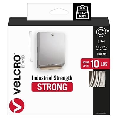 Velcro - Brand Industrial Strength 2" x 15' Hook & Loop Fastener Roll - White Velcro - Brand Industrial Strength 2" x 15' Hook & Loop Fastener Roll - White