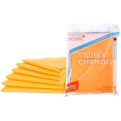 Kitchen + Home - Shammy Cloths - Super Absorbent Cleaning Towels - 6 Pack - Orange Kitchen + Home - Shammy Cloths - Super Absorbent Cleaning Towels - 6 Pack - Orange