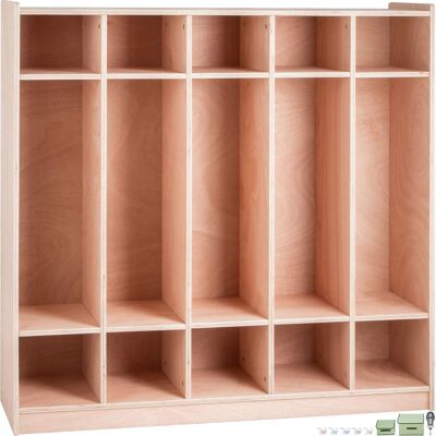 VEVOR - Coat Locker, 5-Section Daycare Cubby Coat Rack 48×13×48 inch, Classroom Coat Locker and Backpack Hanger - Wood Color VEVOR - Coat Locker, 5-Section Daycare Cubby Coat Rack 48×13×48 inch, Classroom Coat Locker and Backpack Hanger - Wood Color