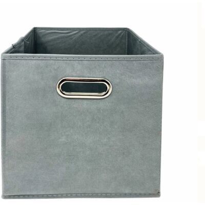 Kitcheniva - Fabric Storage Cube Bins Organizer Basket Containers Bins Metal Handle 10 Inch 6 Pack Light Gray Kitcheniva - Fabric Storage Cube Bins Organizer Basket Containers Bins Metal Handle 10 Inch 6 Pack Light Gray