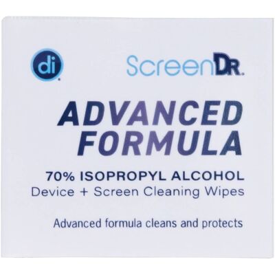 Digital Innovations - ScreenDr Advanced Formula Device and Screen Cleaning Wipes with Microfiber Cloth, 120 Count - Blue Digital Innovations - ScreenDr Advanced Formula Device and Screen Cleaning Wipes with Microfiber Cloth, 120 Count - Blue