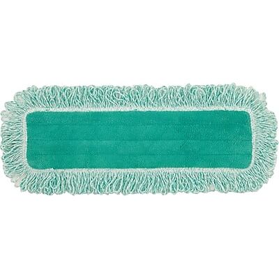 RubberMaid - Hygen Microfiber Dust Mop Pad with Fringe, Dry, 24" - Green RubberMaid - Hygen Microfiber Dust Mop Pad with Fringe, Dry, 24" - Green
