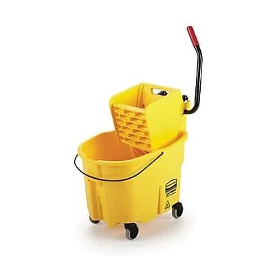 RubberMaid - WaveBrake 2.0 Janitorial Side-Press Bucket and Wringer, 35 Quart , Yellow RubberMaid - WaveBrake 2.0 Janitorial Side-Press Bucket and Wringer, 35 Quart , Yellow