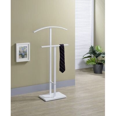 Kings Brand Furniture - Dossi Metal Suit Valet Stand, Clothes Rack, Clothing Organizer, Jacket Hanger, Tie Hanger - White Kings Brand Furniture - Dossi Metal Suit Valet Stand, Clothes Rack, Clothing Organizer, Jacket Hanger, Tie Hanger - White