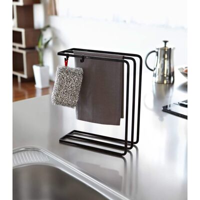 Yamazaki Home - Dish Towel Hanger - Steel - Black Yamazaki Home - Dish Towel Hanger - Steel - Black