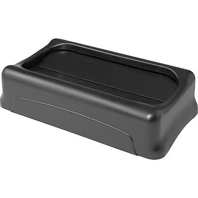 RubberMaid - Slim Jim Indoor Lid Plastic, 23 Gal - Black RubberMaid - Slim Jim Indoor Lid Plastic, 23 Gal - Black