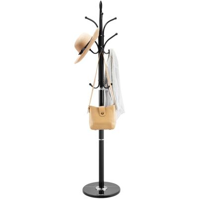 VEVOR - Coat Rack Freestanding, Coats Tree Stand with Stable Marble Base & 6 Hooks, Free Standing Hall Coat Rack for Entryway - Black VEVOR - Coat Rack Freestanding, Coats Tree Stand with Stable Marble Base & 6 Hooks, Free Standing Hall Coat Rack for Entryway - Black