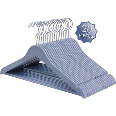 Elama - Home 20 Piece Eco Friendly Coat Hangers - Blue Elama - Home 20 Piece Eco Friendly Coat Hangers - Blue