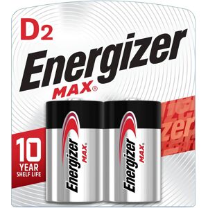 Energizer - MAX D Batteries (2 Pack), D Cell Alkaline Batteries Energizer - MAX D Batteries (2 Pack), D Cell Alkaline Batteries