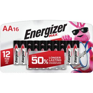 Energizer - MAX AA Batteries (16 Pack), Double A Alkaline Batteries Energizer - MAX AA Batteries (16 Pack), Double A Alkaline Batteries