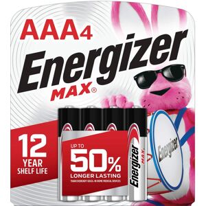 Energizer - MAX AAA Batteries (4 Pack), Triple A Alkaline Batteries Energizer - MAX AAA Batteries (4 Pack), Triple A Alkaline Batteries