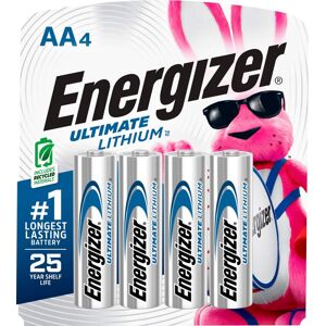 Energizer - Ultimate Lithium AA Batteries (4 Pack), Double A Batteries Energizer - Ultimate Lithium AA Batteries (4 Pack), Double A Batteries
