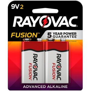 Rayovac - Fusion 9V Batteries (2 Pack), Alkaline 9 Volt Batteries Rayovac - Fusion 9V Batteries (2 Pack), Alkaline 9 Volt Batteries