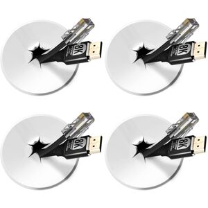 Fosmon - 4x TV Wire Hider for Wall Wire Cable Management Kit, TV Cord Hider for Wall Mounted, Wall Grommets For Cables + Hole Saw - White Fosmon - 4x TV Wire Hider for Wall Wire Cable Management Kit, TV Cord Hider for Wall Mounted, Wall Grommets For Cables + Hole Saw - White