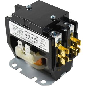 HQRP - 2-Pole 40 A Lighting Contactor Relay - 120 V AC Coil, UL Listed, Replaces 45DG20AF 45FA20A - Black HQRP - 2-Pole 40 A Lighting Contactor Relay - 120 V AC Coil, UL Listed, Replaces 45DG20AF 45FA20A - Black