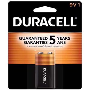 Duracell - Coppertop 9-Volt Alkaline Batteries 1 pk Carded Duracell - Coppertop 9-Volt Alkaline Batteries 1 pk Carded