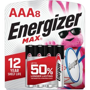 Energizer - MAX AAA Batteries (8 Pack), Triple A Alkaline Batteries Energizer - MAX AAA Batteries (8 Pack), Triple A Alkaline Batteries