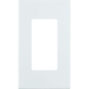 Leviton - 1-Gang Decora Plus Screwless Wall Plate, 80301-SW - White Leviton - 1-Gang Decora Plus Screwless Wall Plate, 80301-SW - White