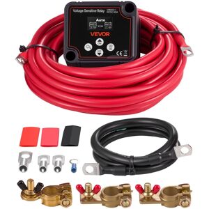 VEVOR - Dual Battery Isolator Kit, 12V 140 Amp, Manual and Automatic VSR Voltage Sensitive Relay with Voltmeter, LCD Screen VEVOR - Dual Battery Isolator Kit, 12V 140 Amp, Manual and Automatic VSR Voltage Sensitive Relay with Voltmeter, LCD Screen