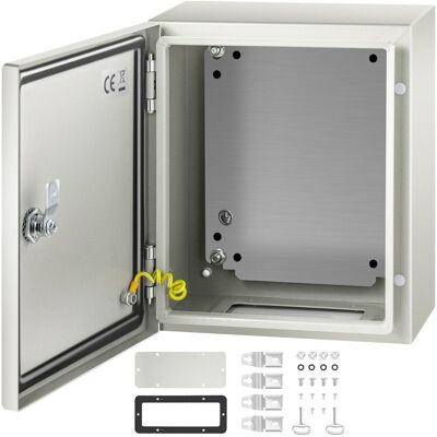 VEVOR - NEMA Steel Enclosure, 12 x 10 x 6 in, NEMA 4X Steel Electrical Box, IP66 Waterproof & Dustproof - Gray White VEVOR - NEMA Steel Enclosure, 12 x 10 x 6 in, NEMA 4X Steel Electrical Box, IP66 Waterproof & Dustproof - Gray White
