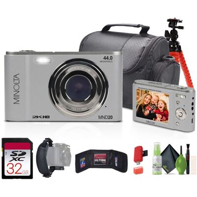 Konica Minolta Bundle - Minolta - MND20 44 MP / 2.7K Ultra HD Digital Camera - Silver Konica Minolta Bundle - Minolta - MND20 44 MP / 2.7K Ultra HD Digital Camera - Silver