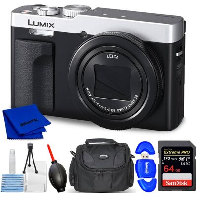 Panasonic - TZ99 ZS99 Digital Camera (Silver) DC-TZ99E-S - 7PC Accessory Bundle Panasonic - TZ99 ZS99 Digital Camera (Silver) DC-TZ99E-S - 7PC Accessory Bundle