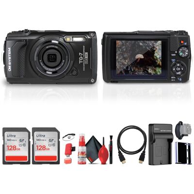 Bundle - OM System - Tough TG-7 Digital Camera (Black) Bundle - OM System - Tough TG-7 Digital Camera (Black)