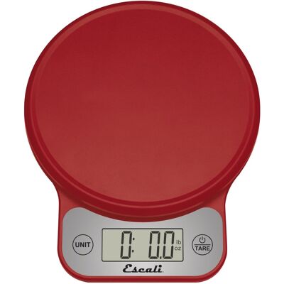 Escali - Telero Digital Kitchen Scale - Red Escali - Telero Digital Kitchen Scale - Red