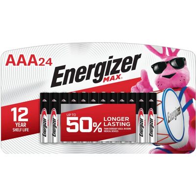 Energizer - MAX AAA Batteries (24 Pack), Triple A Alkaline Batteries Energizer - MAX AAA Batteries (24 Pack), Triple A Alkaline Batteries